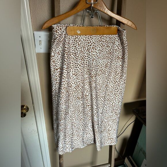 J. Crew Printed Slip Skirt Size Petite Large Cheetah Leopard NWT $98 retail - Picture 3 of 11